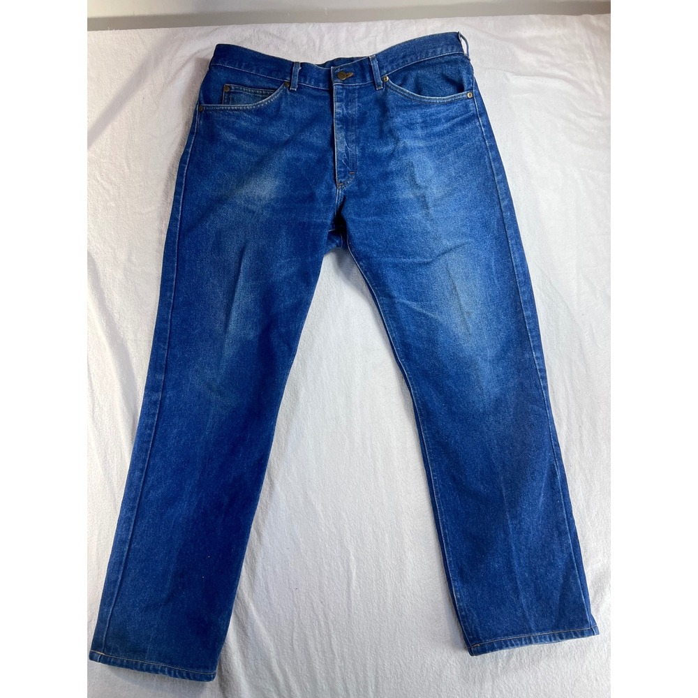 LL Bean Mens Straight Leg Denim Jeans Medium Wash Blue 37x29